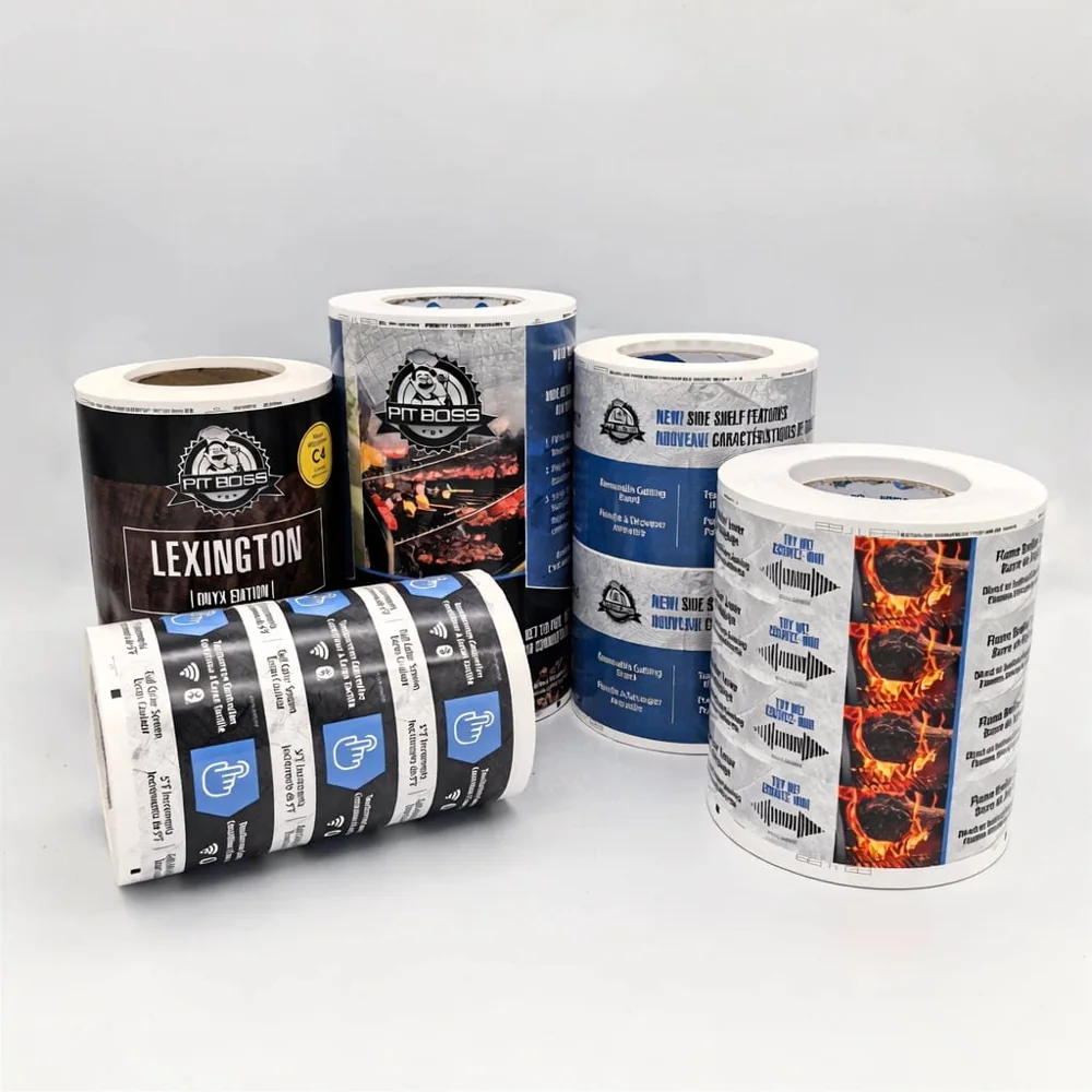 Printed self-adhesive label rolls